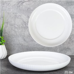 Тарелка плоская 203 мм десертная Вертикаль белая / FLSLQP80 (WHITE) /уп 6/48/