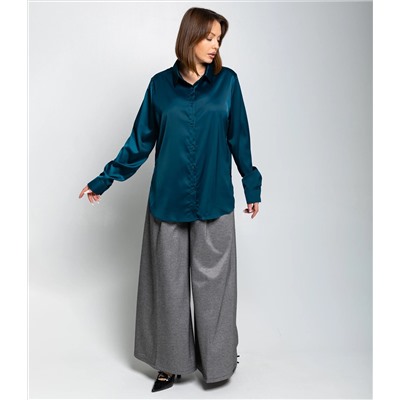 Рубашка #ОКТ085005, морская волна