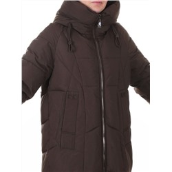 8855 BROWN Пальто зимнее женское (200 гр. холлофайбер)