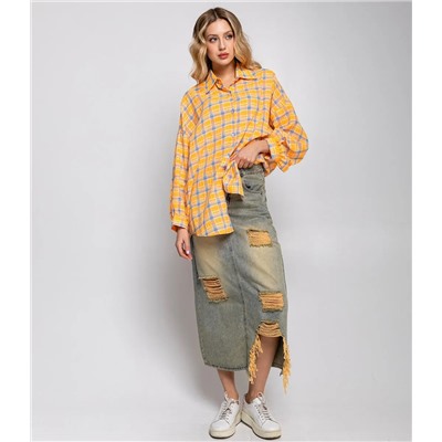 Рубашка #КТ22305, оранжевый