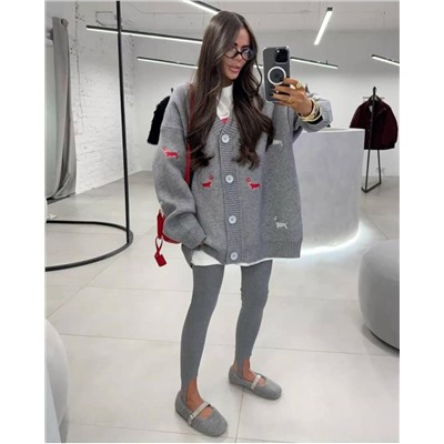 Кардиган с вышивкой OVER SIZE