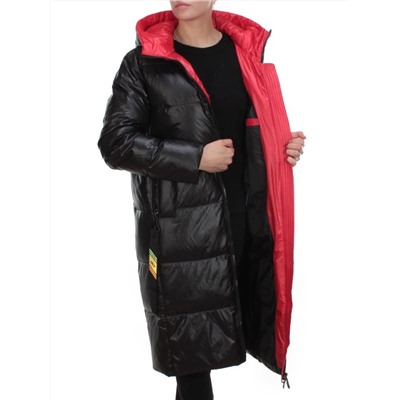 2239 BLACK Пальто женское зимнее AKIDSEFRS (200 гр. холлофайбера)