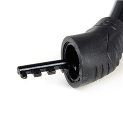 Замок тросовый кодовый R-LOCK 02, 4 разряда, 12х400мм, стальной трос, тактильно приятный PVC, вес 140 гр, чёрный /уп 200