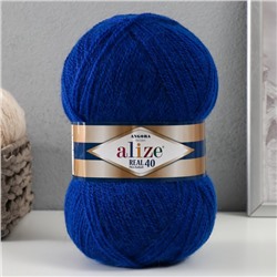 Пряжа Angora real 40, 60 % акрил, 40 % шерсть 430 м/100 г, 141 василек