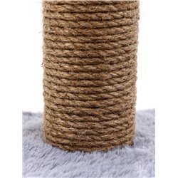 Комплекс для кошек с когтеточкой, 3х-уровневый, 32×32×90 см, серый