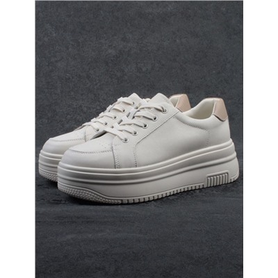03-YC457-1 BEIGE Кроссовки женские (натуральная кожа)