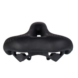 Седло велосипедное MTB COMIRON PIDCOCK M018 275X170, Технологии: DW, ED. Верх: PU с прессованым принтом/Цвет: Чёрный+Синий /уп 30/