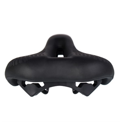 Седло велосипедное MTB COMIRON PIDCOCK M018 275X170, Технологии: DW, ED. Верх: PU с прессованым принтом/Цвет: Чёрный+Синий /уп 30/