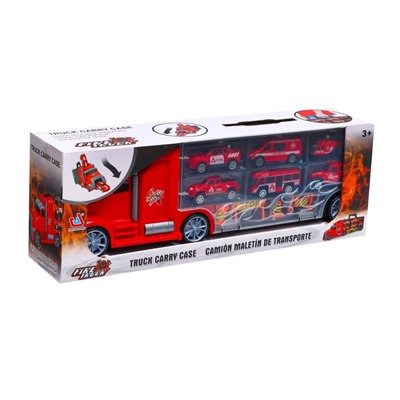 УЦЕНКА Грузовик «Перевозчик», в комплекте 6 машин и дорожные знаки