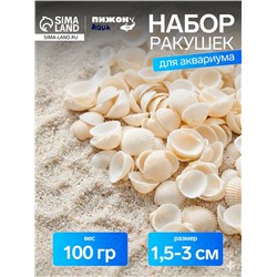Набор ракушек декоративных 1.5-3 см, 100 г