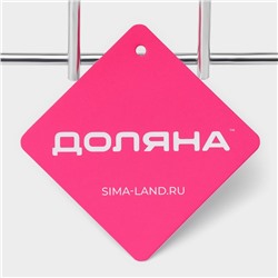 Подставка для крышек на 5 предметов Доляна, 22.5×20.5×16.5 см, хром