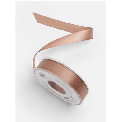 Лента атласная TEIRA, двухсторонняя, 20 мм, 25±1 м, бежевая №812