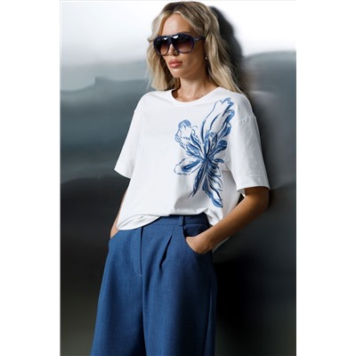 Футболка белая с принтом