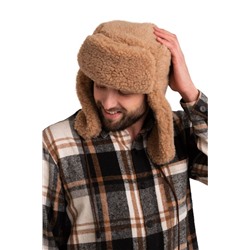 Шапка ушанка РОДИНА цвет шоколад