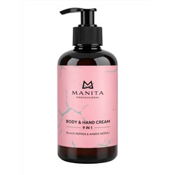 Manita Professional Парфюмированный крем для рук и тела / Black Pepper, Amber, Neroli, 300 мл
