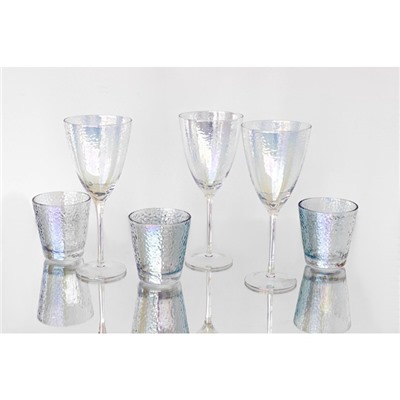 Бокал для вина Magistro «Жемчуг», 400 мл, 9.5×23 см, стекло, перламутровый