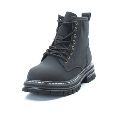 01-P8306-2 BLACK Ботинки демисезонные женские (натуральная кожа)