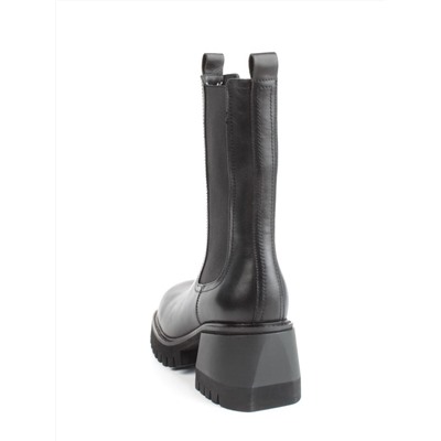 01-GZ6115-X81 BLACK Ботильоны демисезонные женские (натуральная кожа, байка)