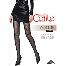 CONTE Vogue Колготки женские в ромбы с эффектом мелкой сетки