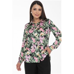 Рубашка зелёного цвета с длинными рукавами