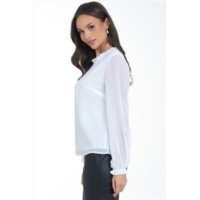Блузка шифоновая белого цвета