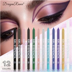 Устойчивый гелевый карандаш-каял для глаз Dragon Ranee, ЦВЕТ 04 Темно-коричневый