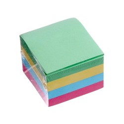 Блок с липким краем, 51×51 мм, 400 листов, пастель, 4 цвета