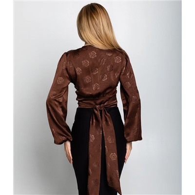 Блуза #КТ5138, шоколадный