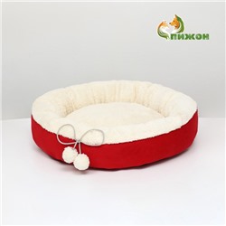 Лежанка "Снежок", 56 х 46 х 13 см, красный