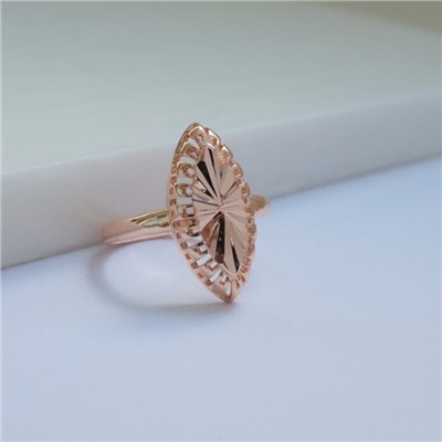 Кольцо 17 р ювелирная бижутерия коллекция  "Дубай" покрытие: позолота, арт.314.472-17