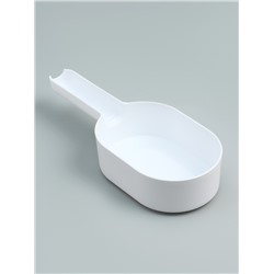 Совок для уборки за кошкой с подставкой, 22×7×6 см, бело-оранжевый