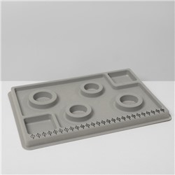 Подставка универсальная для украшений «QF. Трафарет», 20×29×2 см, серая