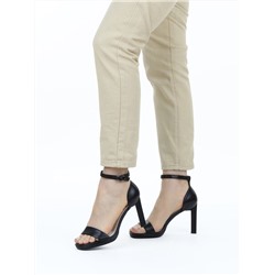 08-A78F-620A BLACK Босоножки женские (натуральная кожа)