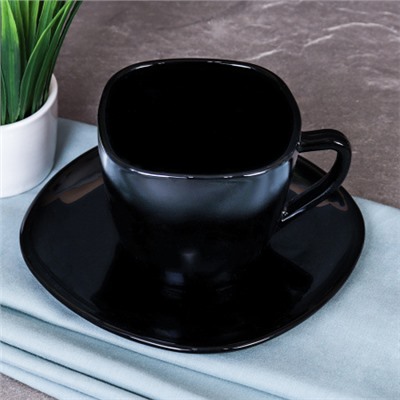 Чайная пара 2 предмета ПАРА квадратный черный BFB220C-12 (BLACK) (уп 8) Эфиопия