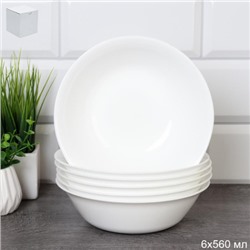 Набор суповых тарелок 6 штук 560 мл Глэйд / FLPW65 (WHITE) /уп 8/