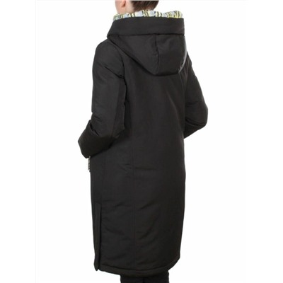 2166 BLACK Пальто зимнее женское MONGEDI (200 гр. холлофайбера)