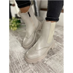 998 Fashion A9489-МП/Z Ботинки женские молочн иск кожа, подклад нат шерсть