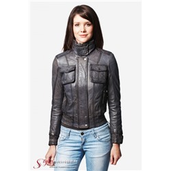 Куртка кожаная ARBEX F126 grey