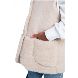 Жилет детский меховой ПЛЮША карамель