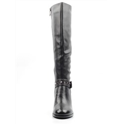 02-Z383-15602-2BM BLACK Сапоги женские (натуральная кожа, натуральный мех (еврозима))