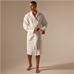 Халат вафельный мужской SL HOME: Waffle «Блан де Блан», размер L, хлопок 100%, белый