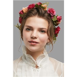 Веночек с розами и хризантемами Долина цветов #259242