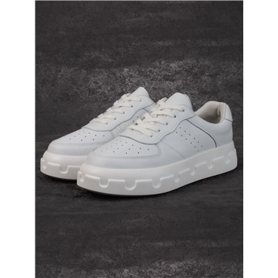 05-PDXL101-1 WHITE Кроссовки женские (натуральная кожа)