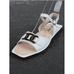 08-PED128-1 WHITE Босоножки женские (натуральная кожа)