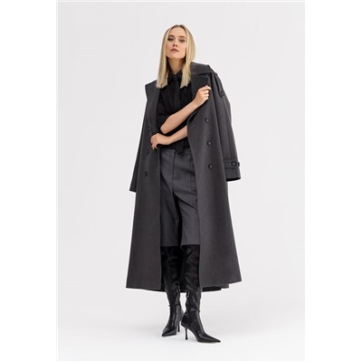Пальто женское серый