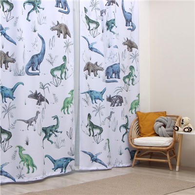 Комплект штор "Этель" Real dino, 145*260 см-2 шт, 100% п/э