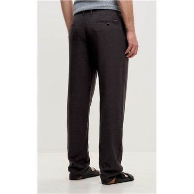 Брюки лен F111-0855 deep grey