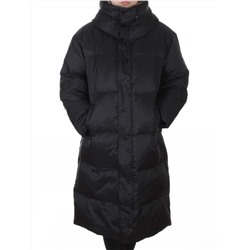 3063 BLACK Пальто пуховое женское оверсайз (утиный пух)