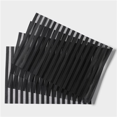 Салфетки сервировочные на стол Magistro, 4 шт., 30×45 см, чёрные