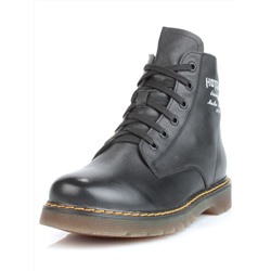 01-K-11031-1 BLACK Ботинки демисезонные женские (натуральная кожа)